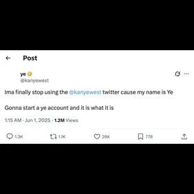 Kanye West Ye Twitter