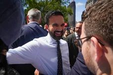 Zohran Mamdani works the crowd at the 2025 NYC Pride March on June 29 in New York City.